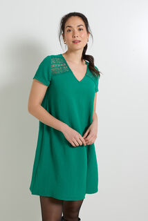 Robe col V femme