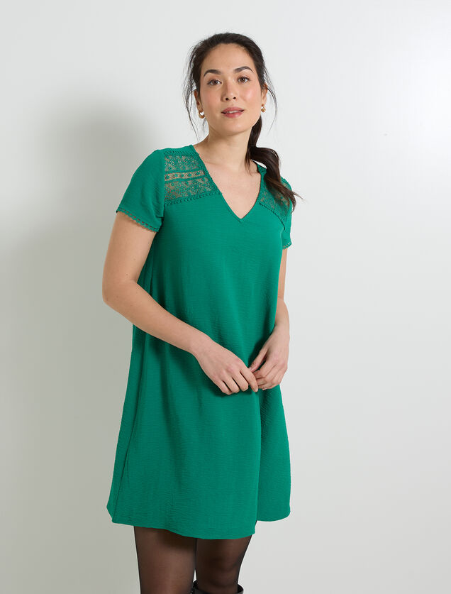Robe col V femme