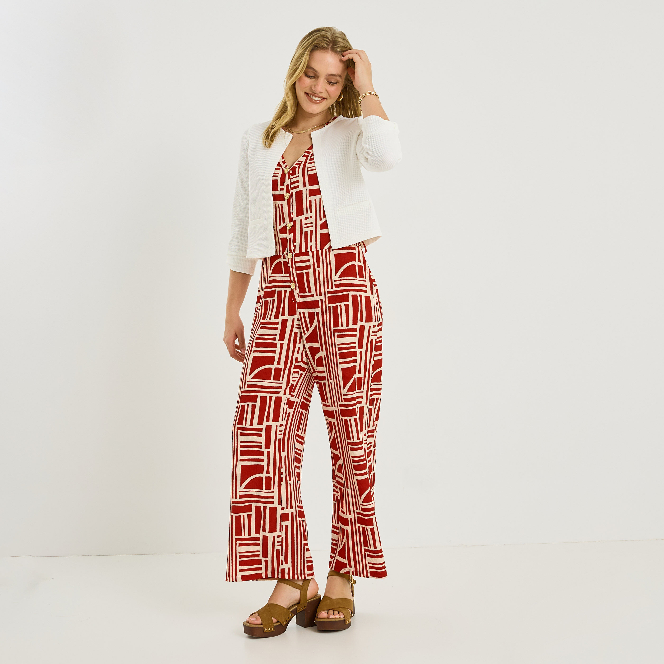 Bol&eacute;ro en maille textur&eacute;e femme