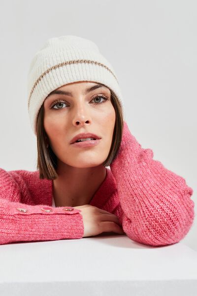 Bonnet lurex femme