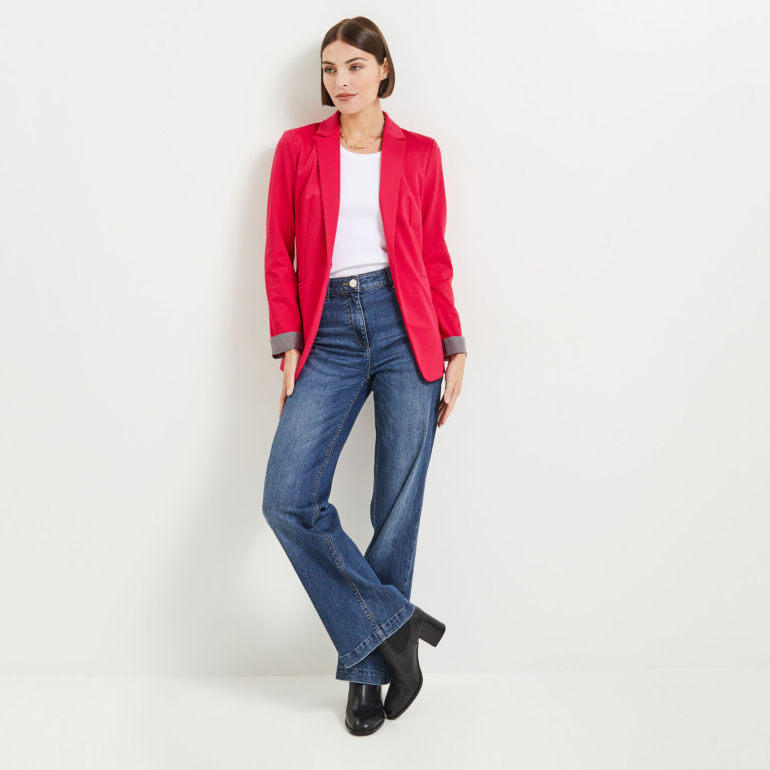 Veste tailleur en maille femme