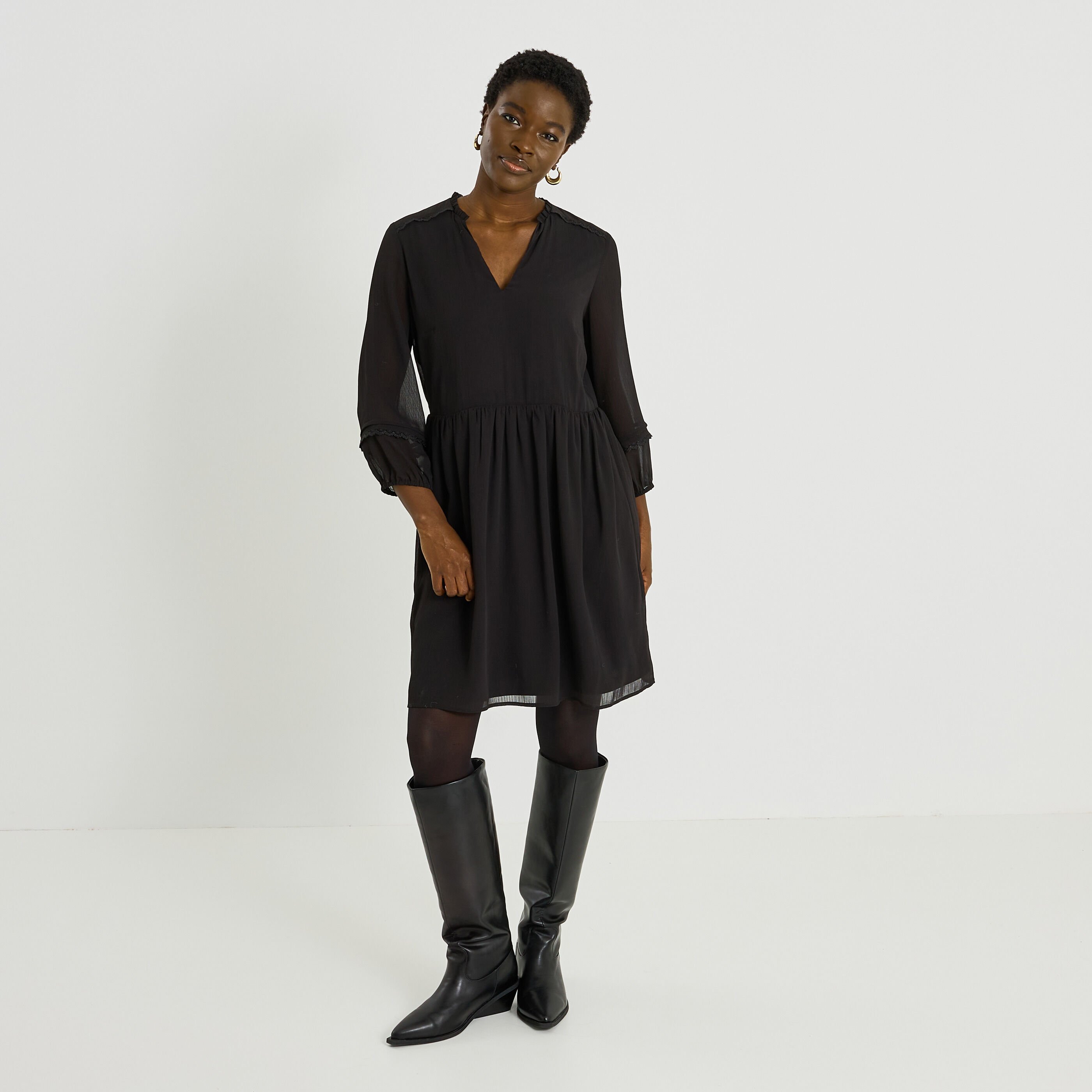 Robe fluide en voile