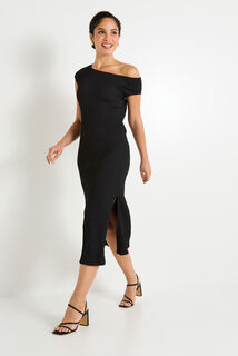 Robe longue en maille gaufrée