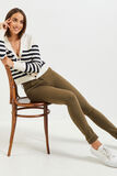 Gilet rayé femme