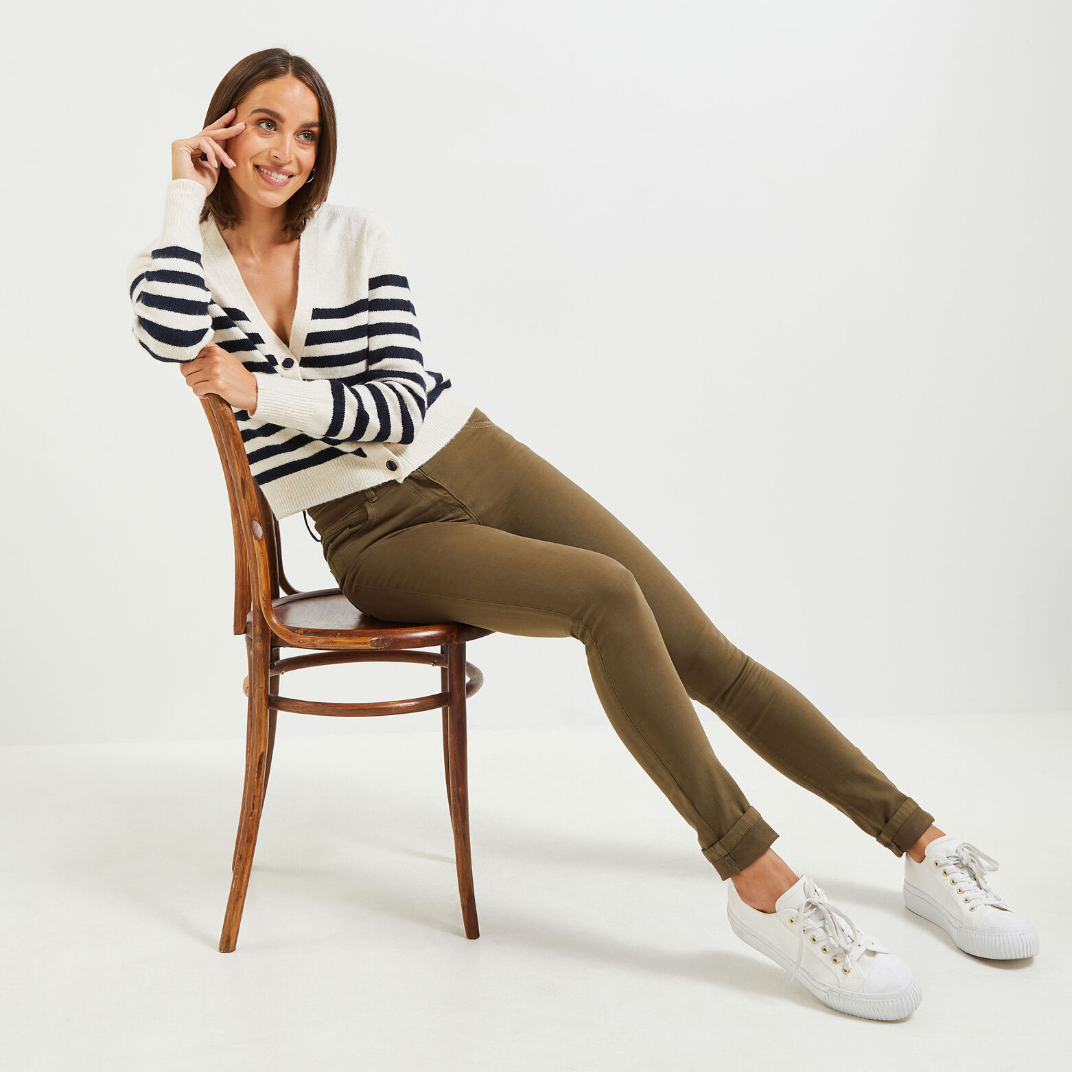 Gilet rayé femme