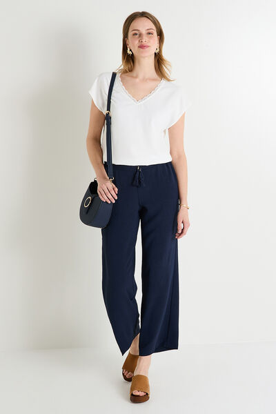 Pantalon large fluide femme