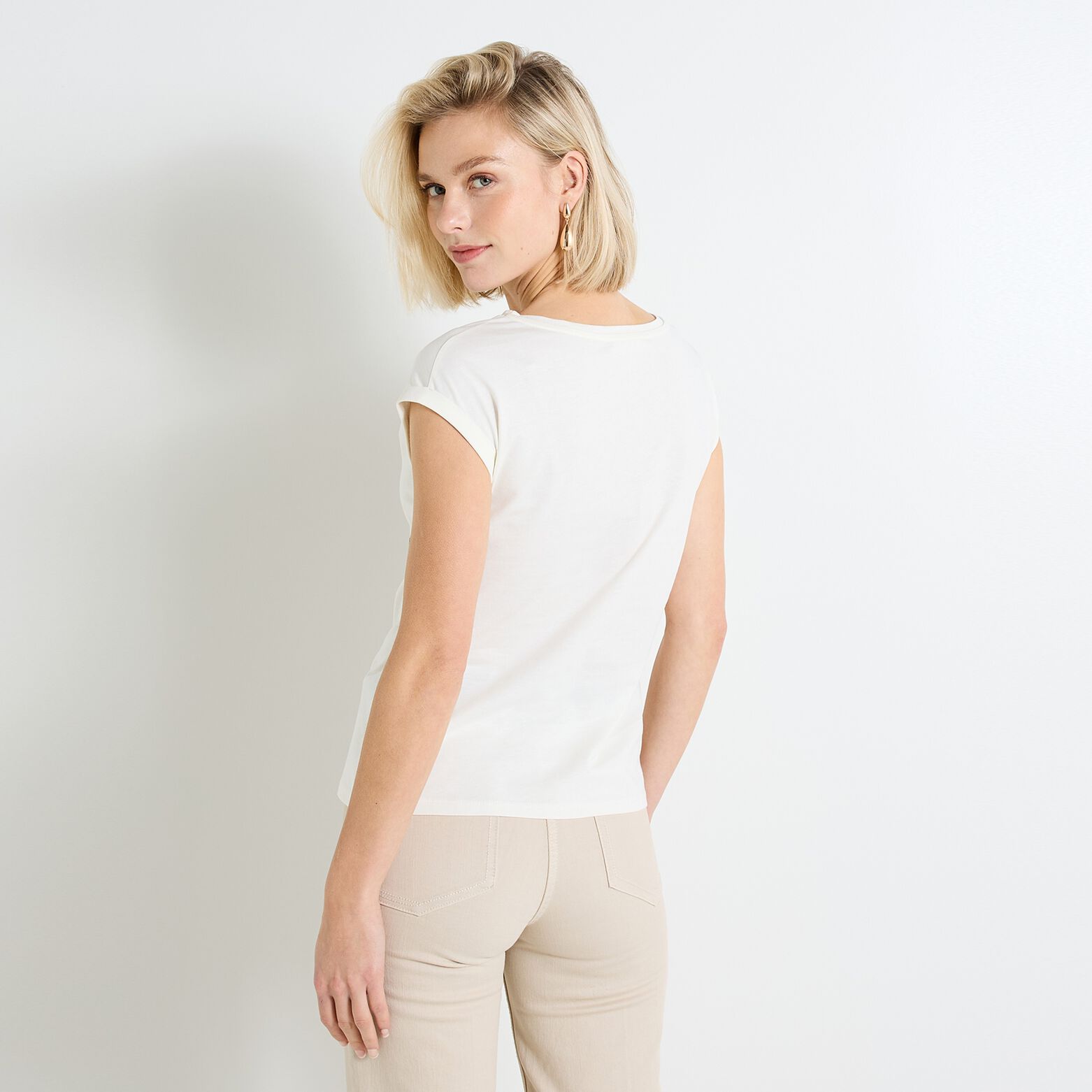 T-shirt col rond femme