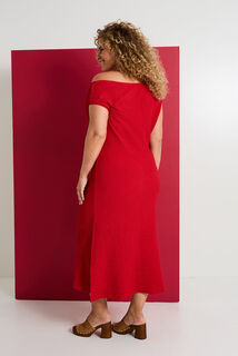 Robe longue en maille gaufrée