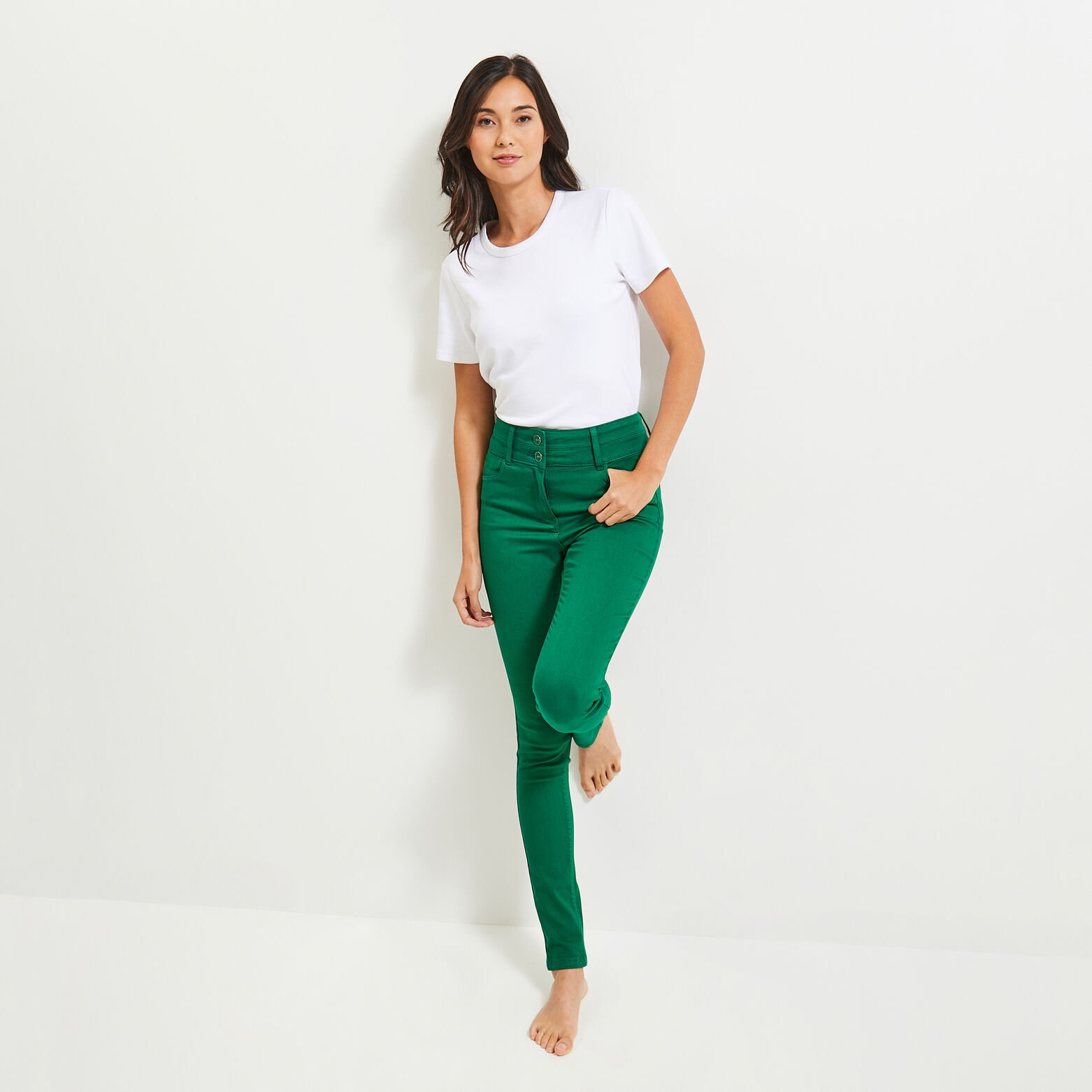 Jean slim taille haute BOSTON femme