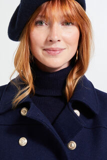 Manteau caban boutonné femme
