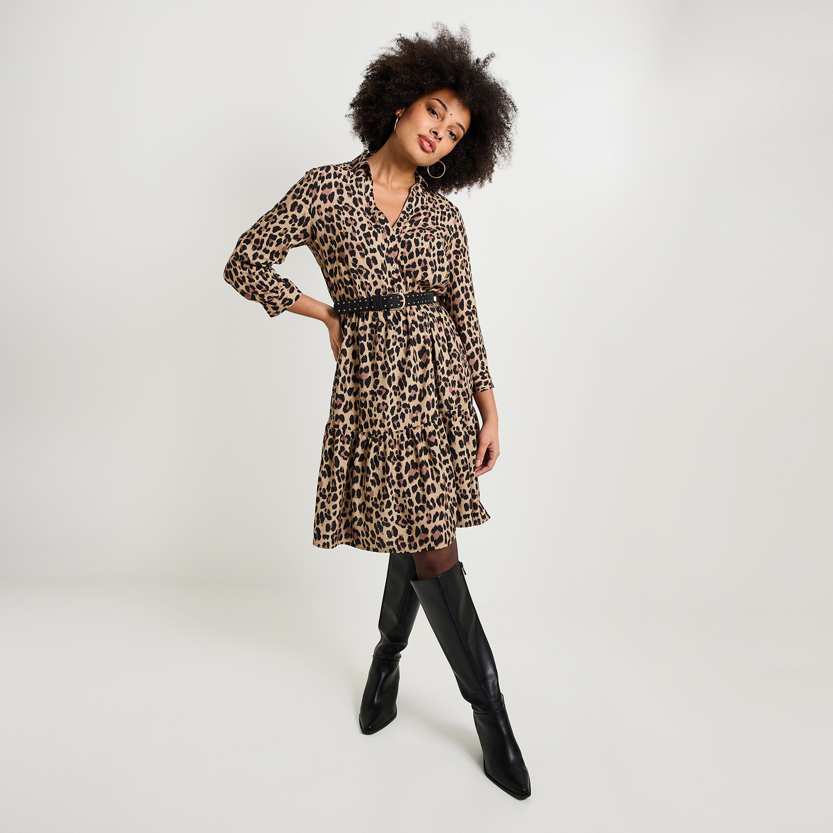 Robe imprim&eacute; l&eacute;opard femme
