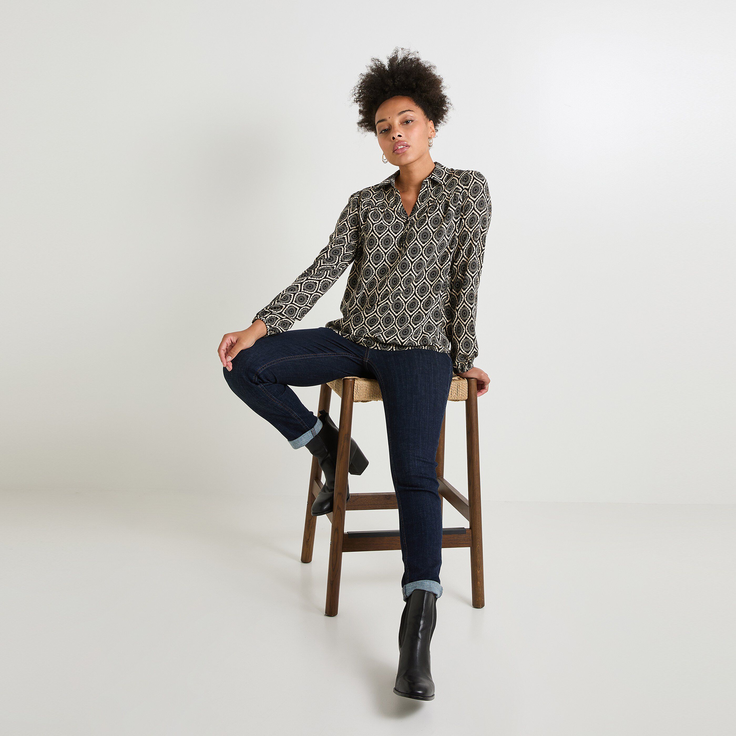 Blouse imprim&eacute;e femme