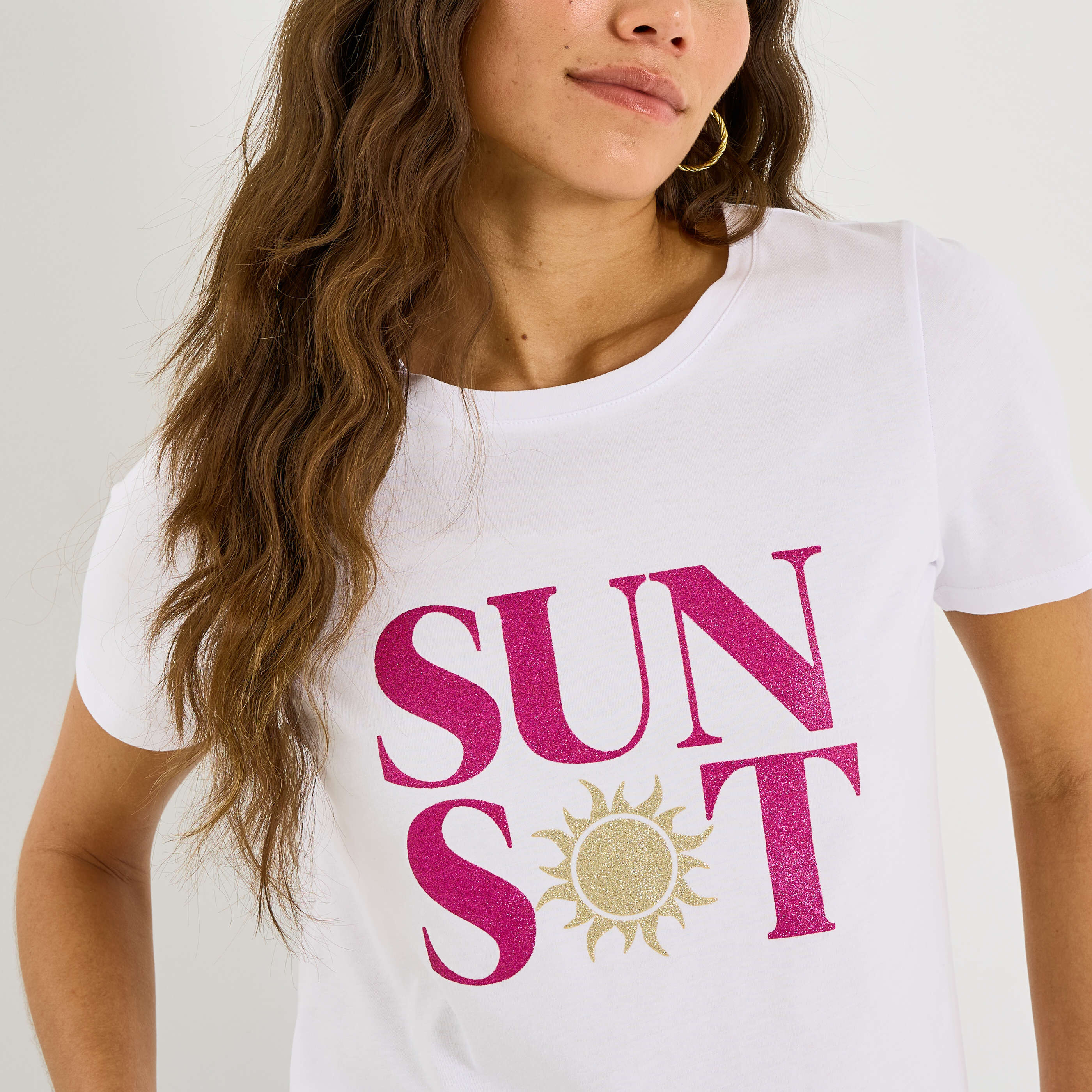 T-shirt manches courtes SUNSET femme