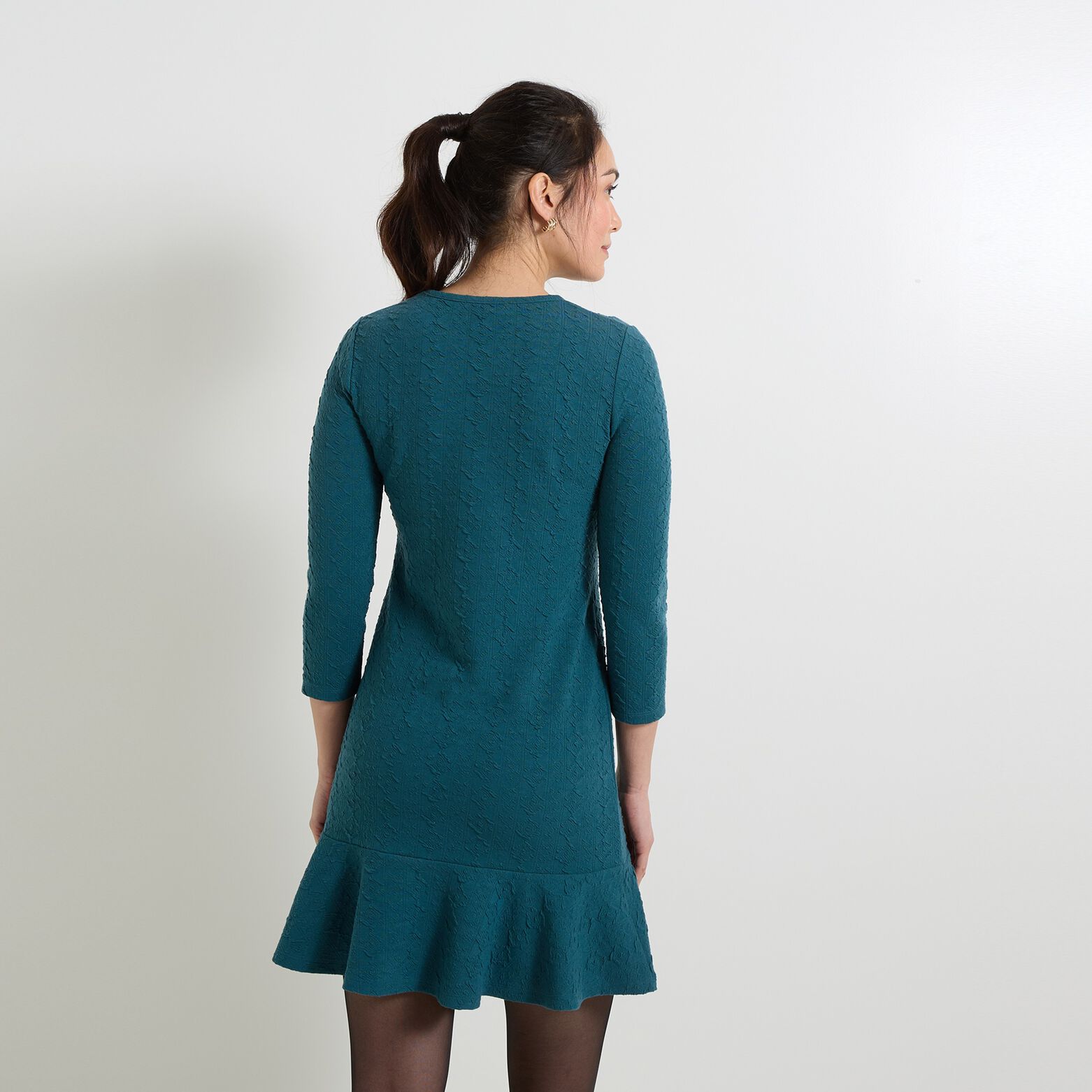 Robe pull col rond femme