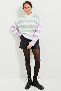 Pull col montant femme