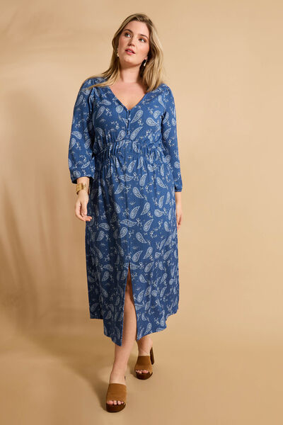 Robe en maille imprimée femme