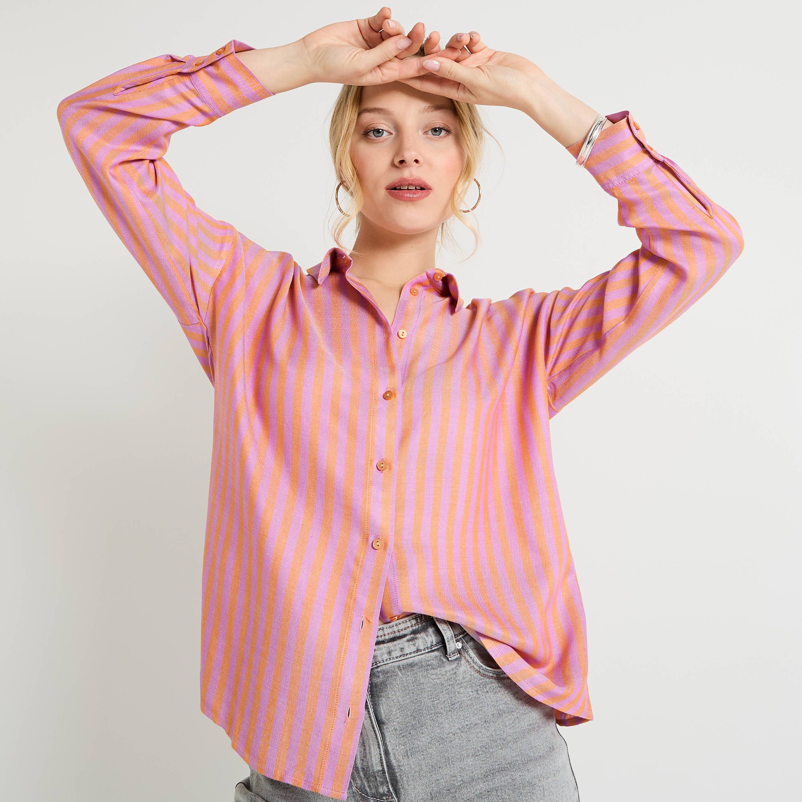 Chemise ray&eacute;e femme