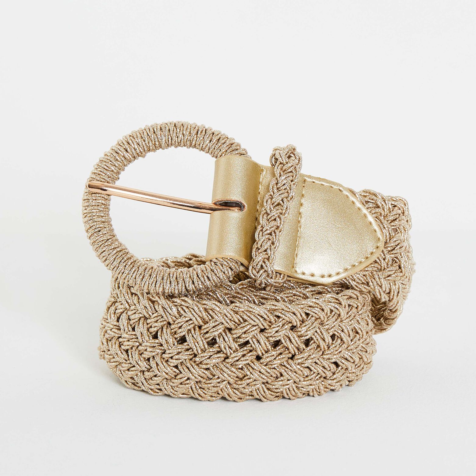 Ceinture large tressée femme