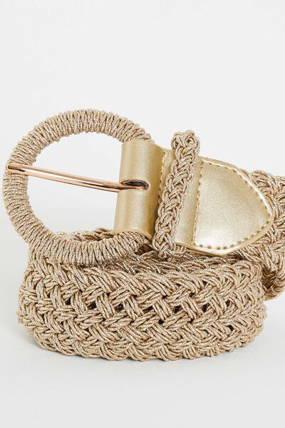 Ceinture large tressée femme