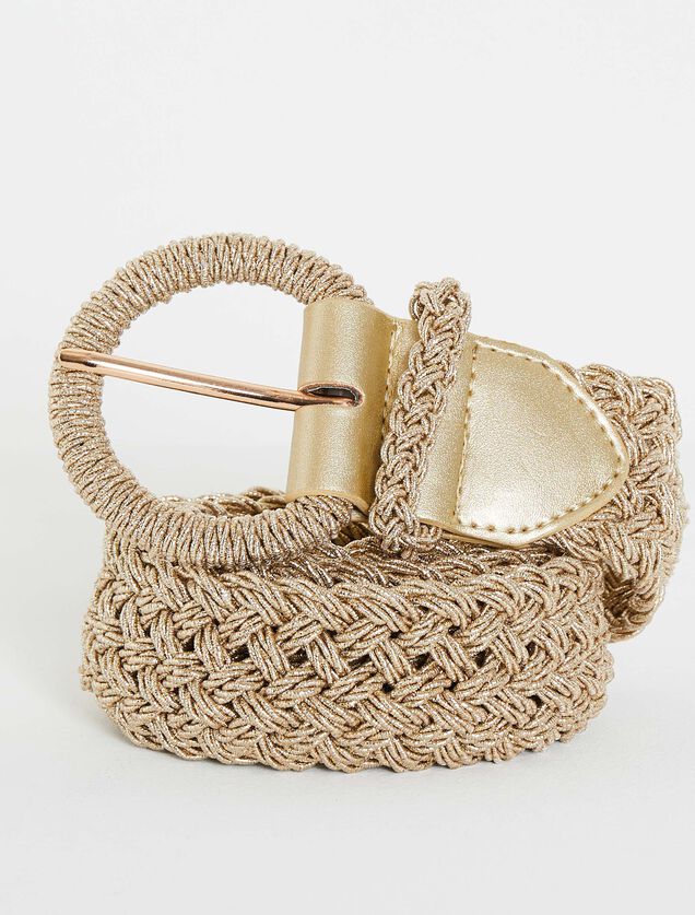 Ceinture large tressée femme