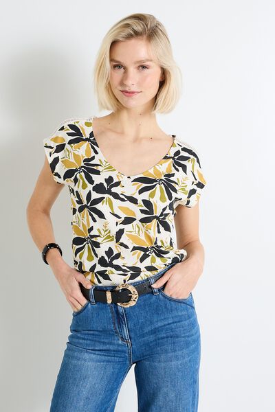 T-shirt col V femme