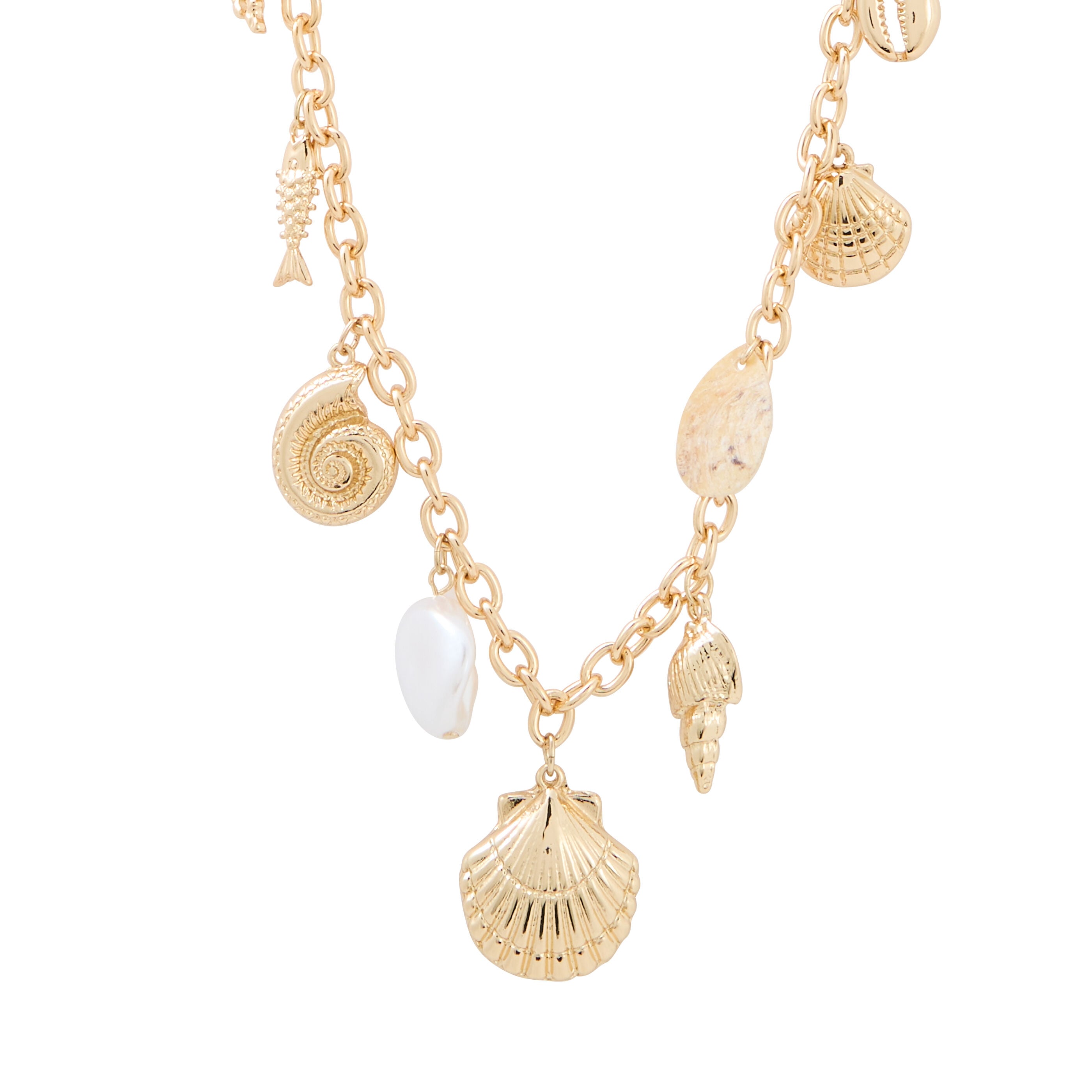 Collier charms coquillages femme