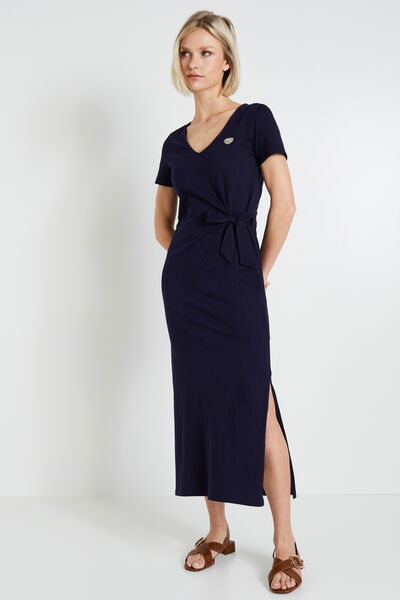Robe longue maille femme