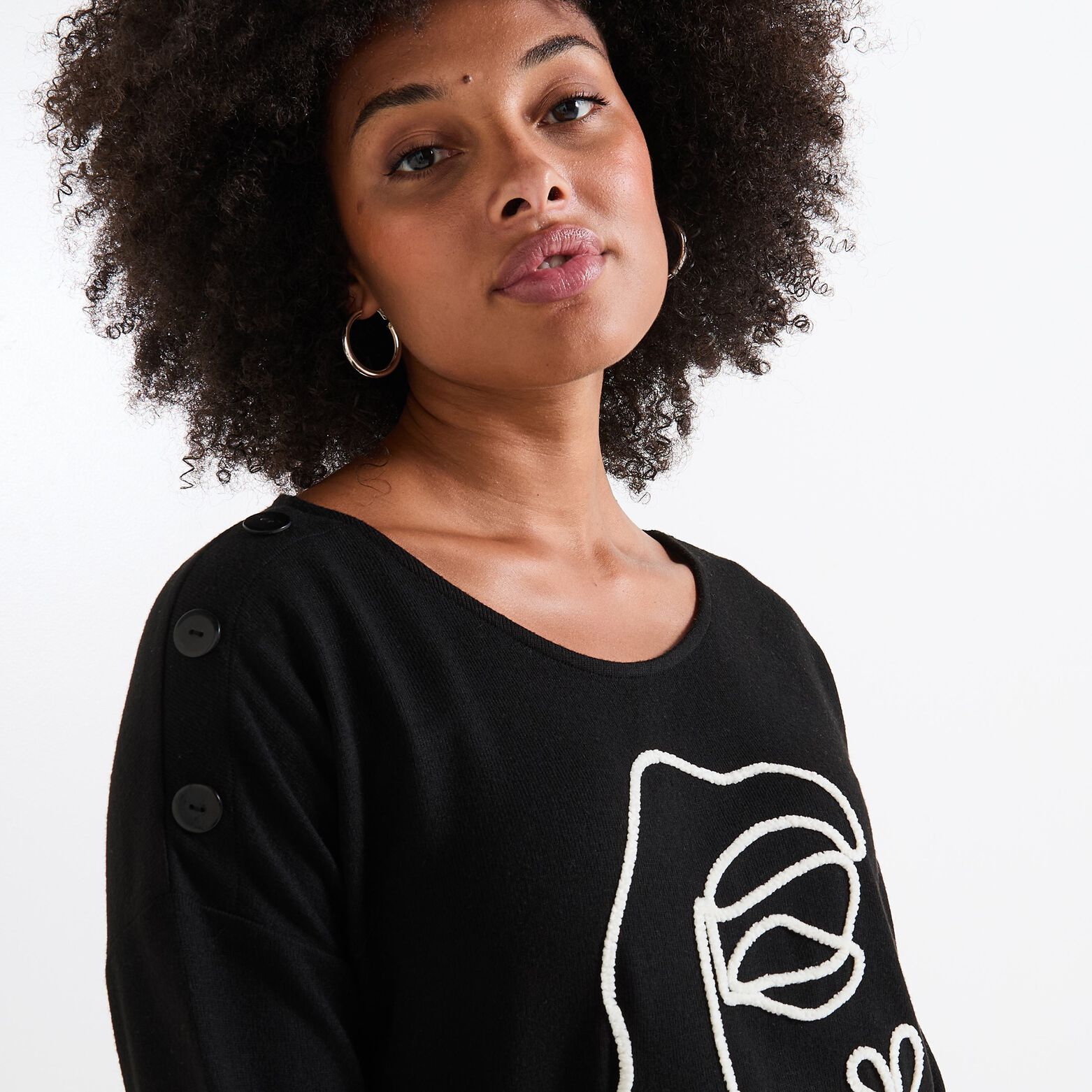 T-shirt col U femme