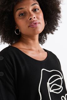 T-shirt col U femme