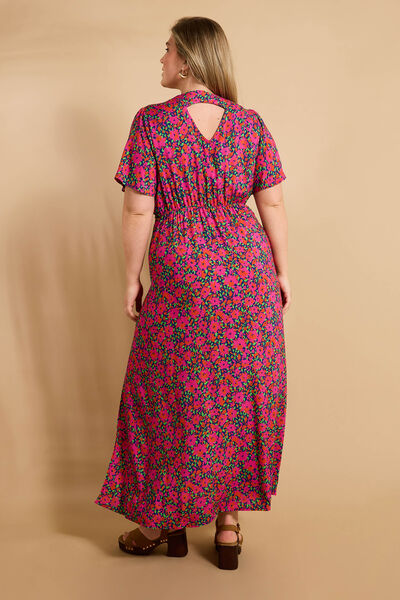 Robe longue imprimée femme
