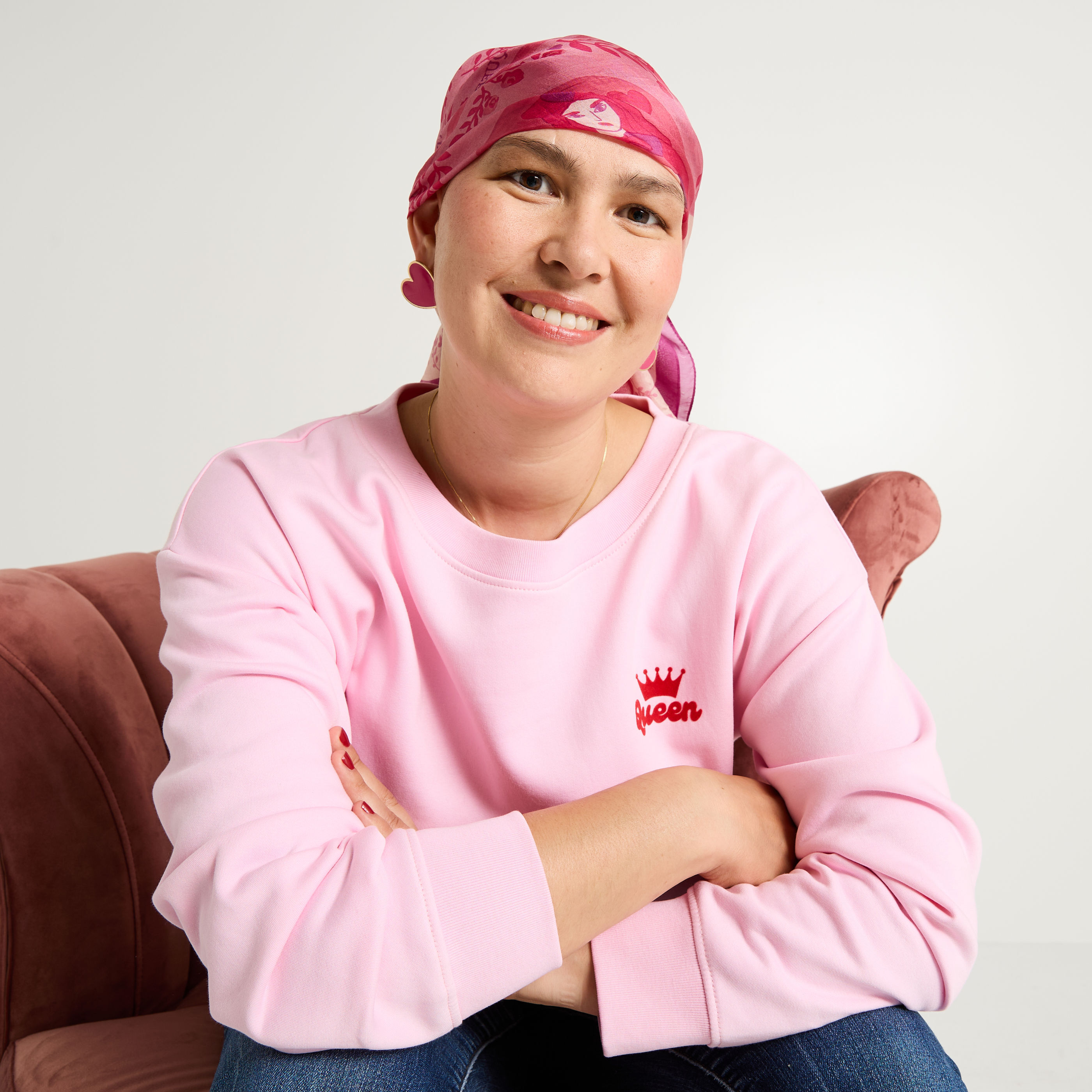 Sweat imprim&eacute; &agrave; col rond femme