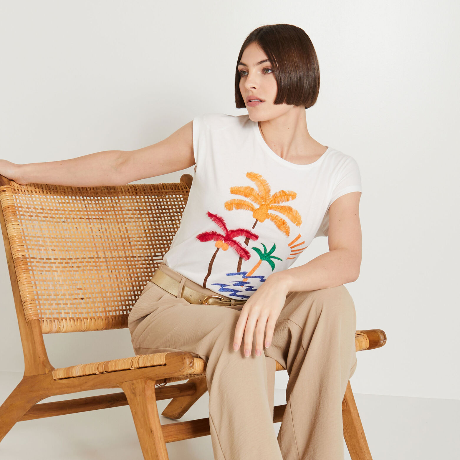 Tshirt print femme