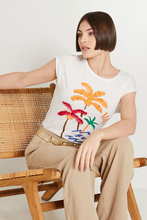 Tshirt print femme