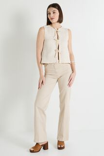 Gilet côtelé sans manches femme
