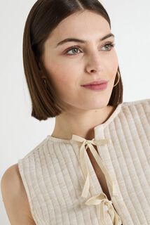Gilet côtelé sans manches femme