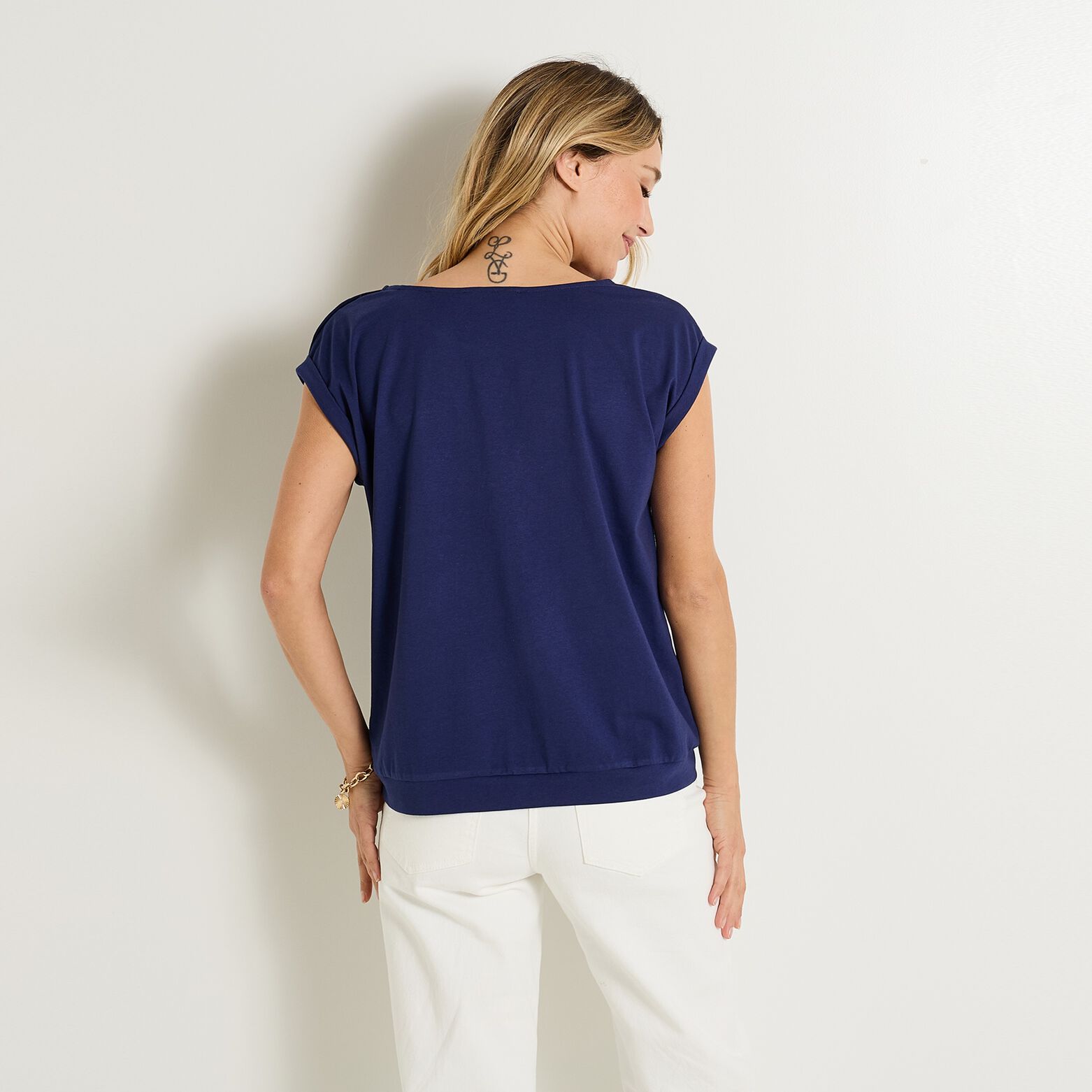 T-shirt col bateau femme