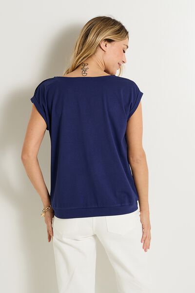 T-shirt col bateau femme