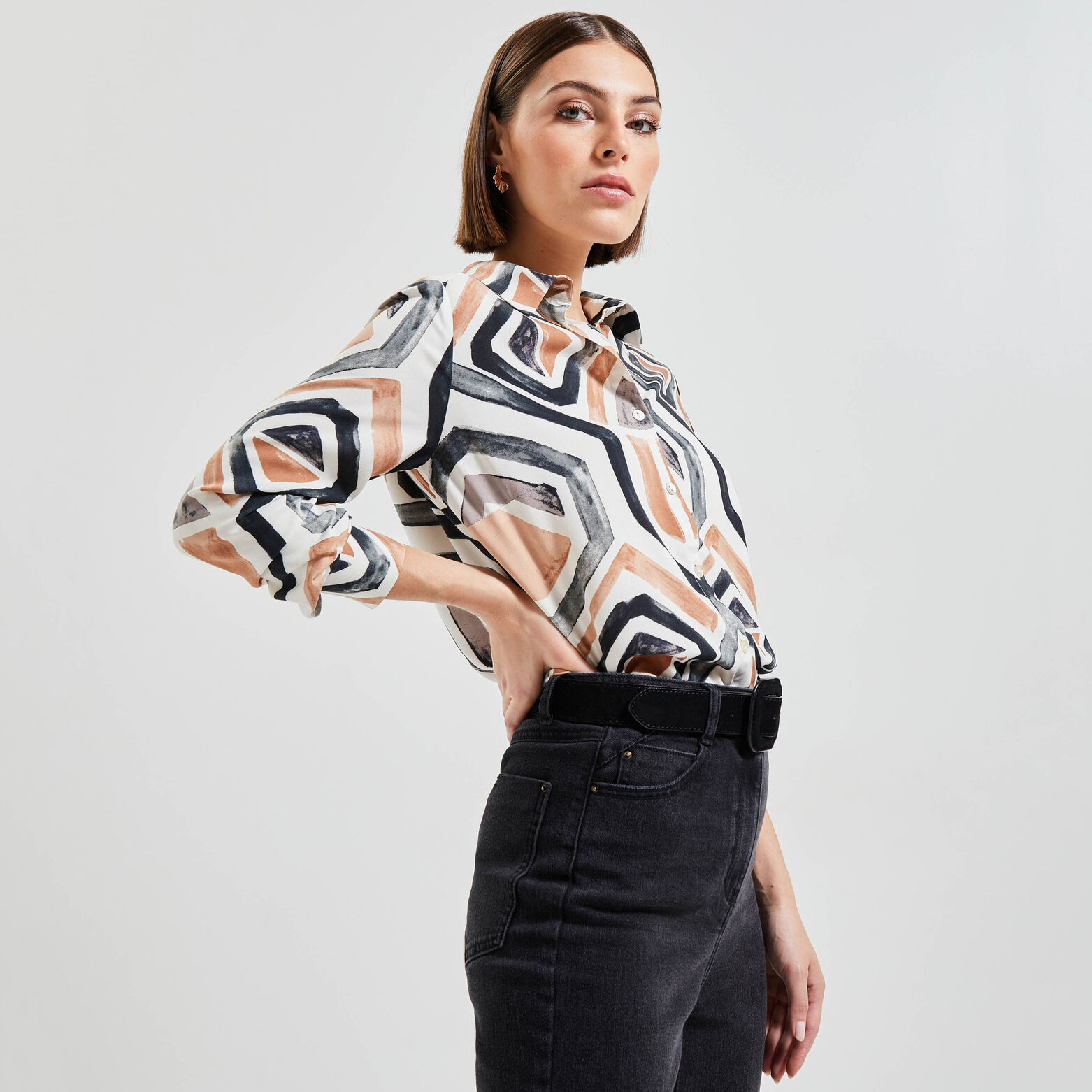 Chemise imprimée femme