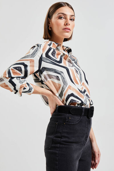Chemise imprimée femme