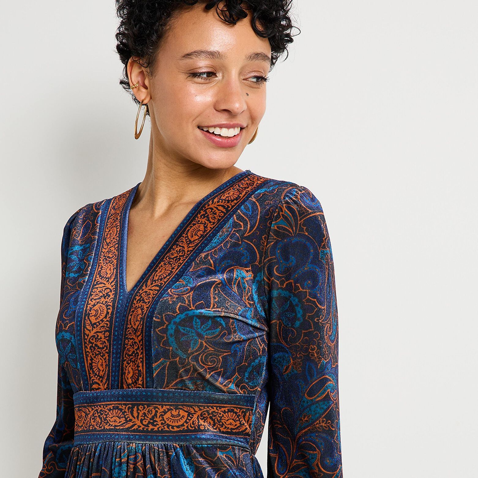 Robe velours femme