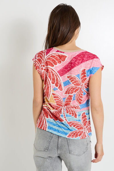 T-shirt col V femme