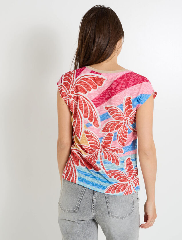 T-shirt col V femme
