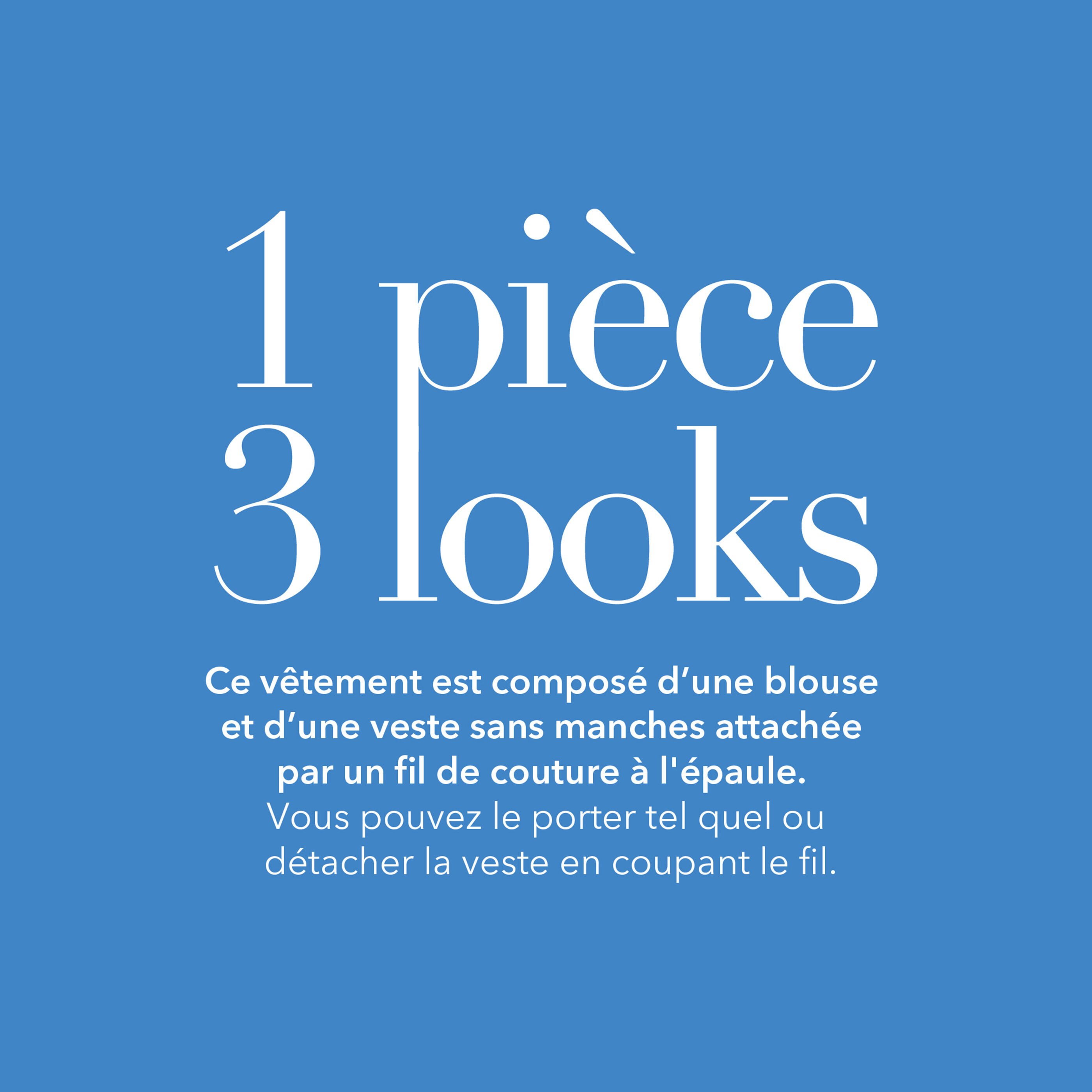 Blouse avec gilet d&eacute;tachable femme