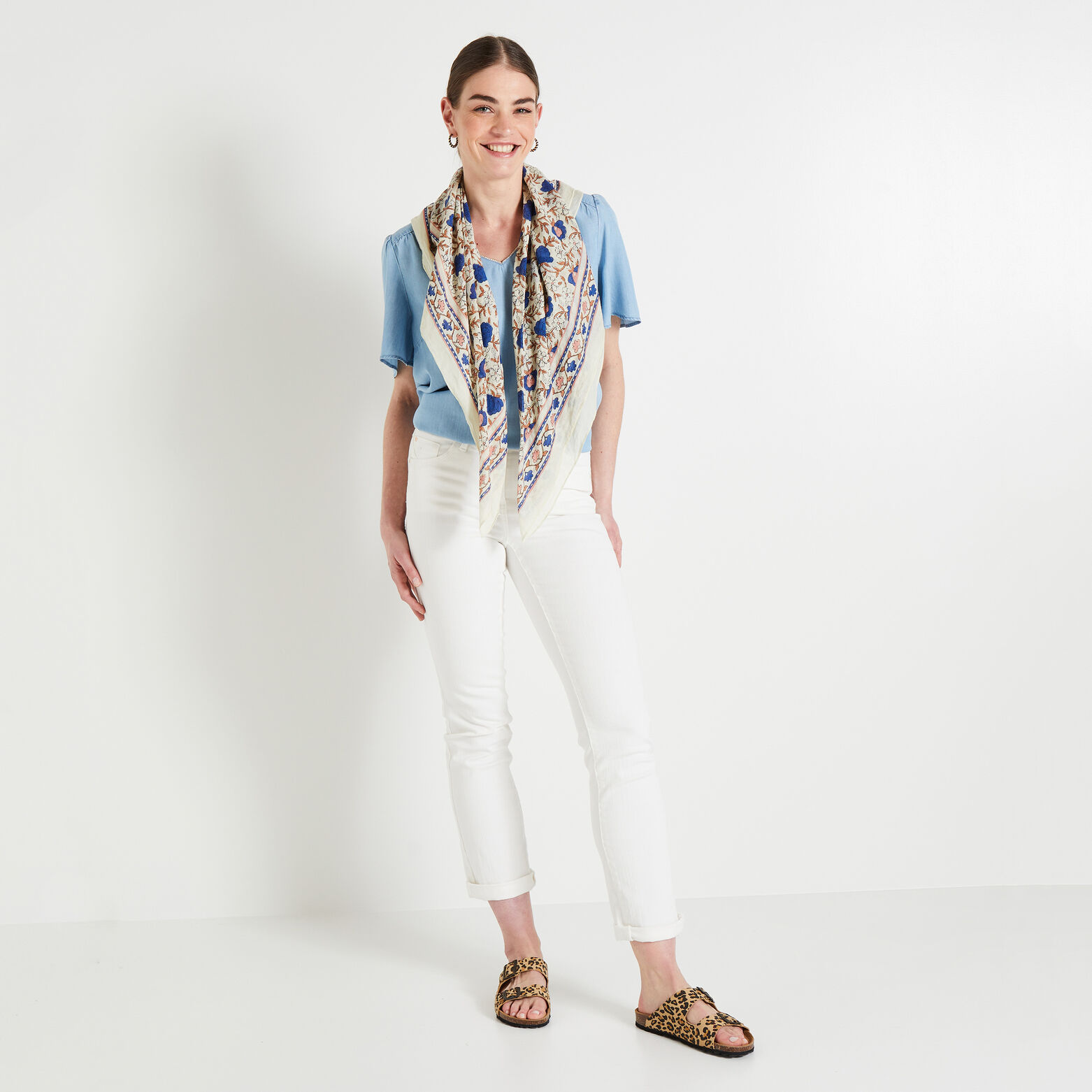 Blouse denim femme