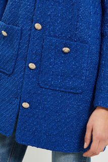 Manteau mi-long en tweed femme