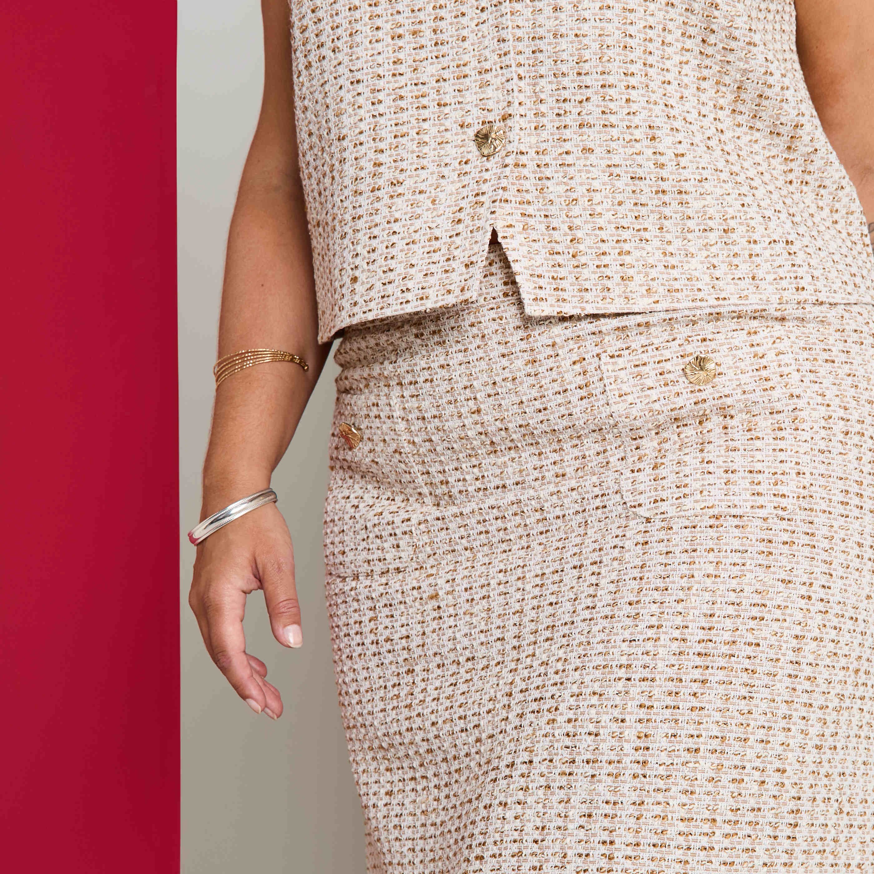 Jupe courte en jacquard