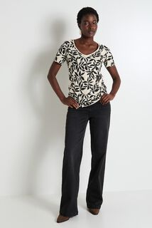 T-shirt col V femme