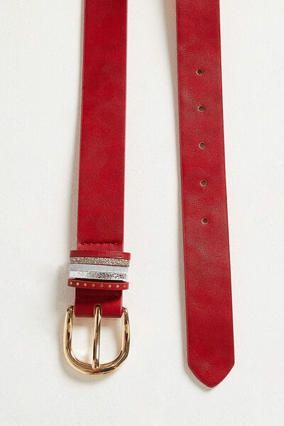 Ceinture à passants multicolores femme