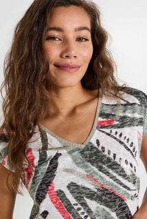T-shirt col V femme