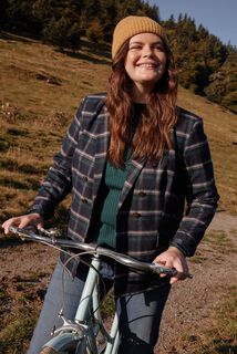 Blazer à carreaux femme